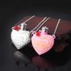 Fashion 3D Pink Heart Bottle Necklace Love Letter Bottle Pendant Chain For Man Women Valentine's Day Wedding Girls Jewelry
