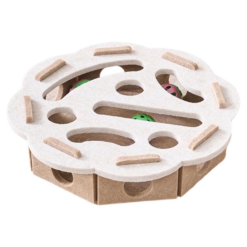 

Felt Cats Enrichment Maze Puzzle Box Teaser Toy For Indoor Play Promotes Hunting And Reduces Boredom Entertainment Gift верблюд/белый