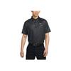 Dri-Fit Tour Schnelltrocknendes Golf-Pullover Bedrucktes Kurzarm-T-Shirt Herren Oberteile Kohle-Schwarz Weiß HM5795-060