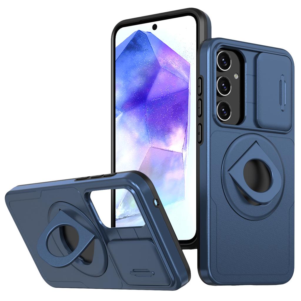 Etui na Samsung Galaxy A35 5G z przesuwaną osłoną aparatu TPU+PC Ochraniacz telefonu