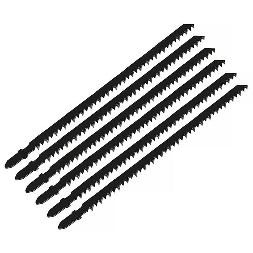 6Pcs T744D 180mm Ultra-long Jigsaw Saw Blades Fast Cutting Set Wood Plastic: 6Pcs T744D 180mm Ultra-long Jigsaw Saw Blades Fast Cutting Set Wood Plastic: