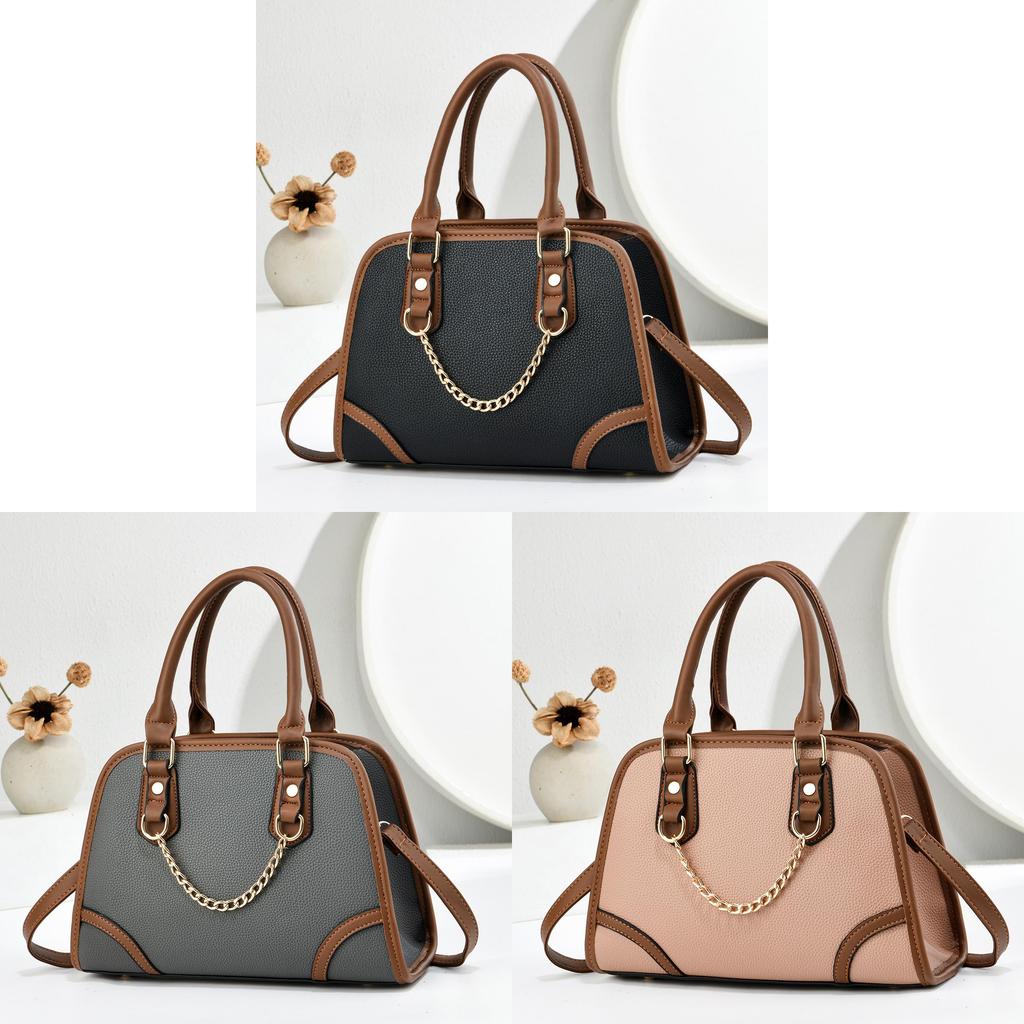Vintage Pu Shell Shape Handbag With Zipper Pocket For Daily Use Womens Fashion