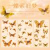 3 Sheets Vintage INS laser Butterfly Stickers Decorative Adhesive Diy Hand Account Diary Album Scrapbooking Craft Supplies