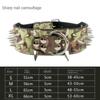 Wide Luxurious Leather Dog Collar Sharp Spike Studded Dog Collars for Rottweiler Pitbull Large X-Large Training Dogs
