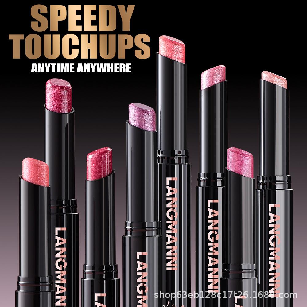 Ten Color Pearl Lipstick Rotating Oblique Design Lipstick Single Set Moisturizing Nude Sexy Lip Glaze Matte Mist Top Non-stick Cup Velvet Lip Gloss