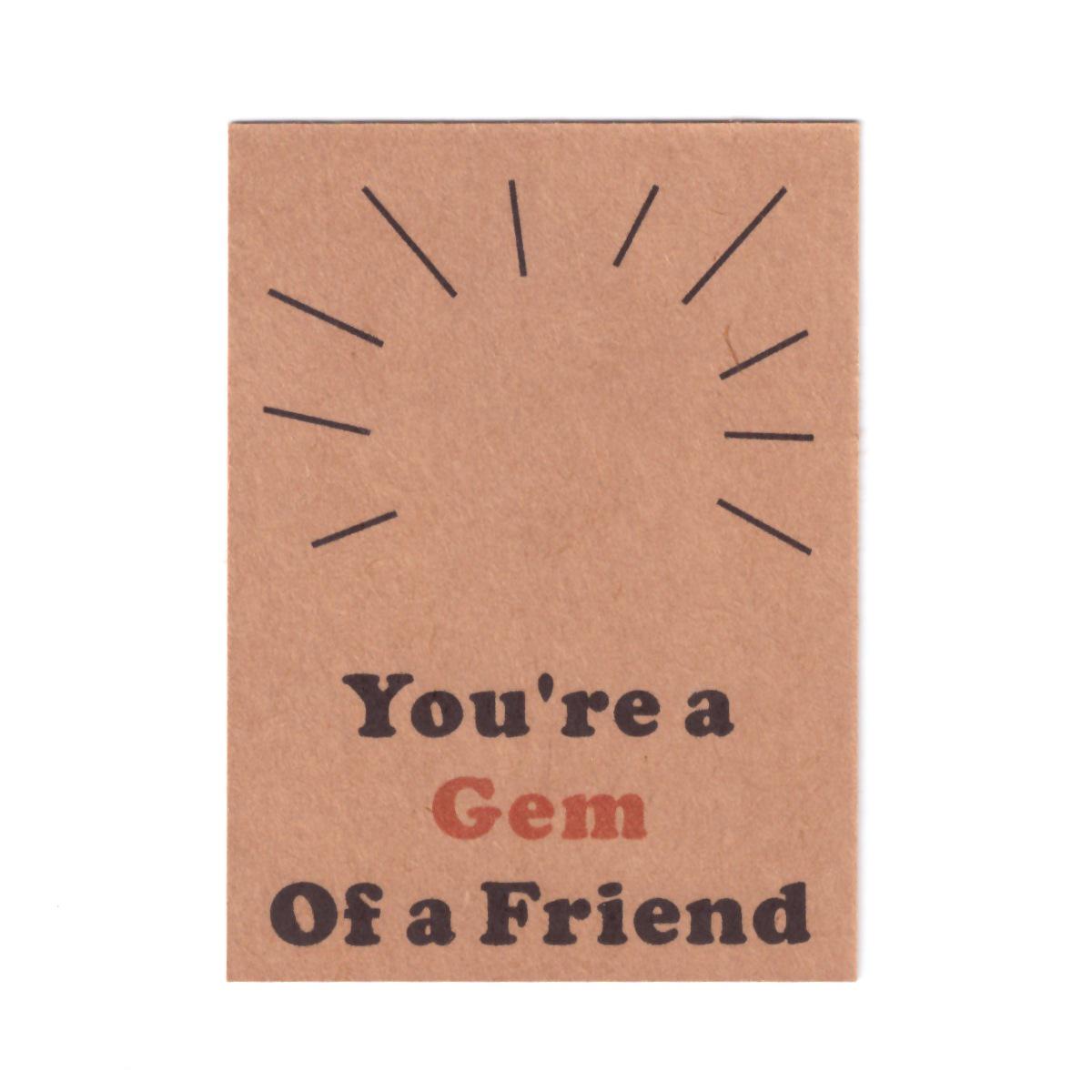 

Jewelry Thank You Card Kraft Paper Gemstone Packaging Gift Card