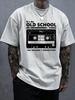 Summer Style Features Retro Tape Patterns This Highquality Fashionable Cotton Unisexs Tshirt Is Suitable for Any Casual Outfit