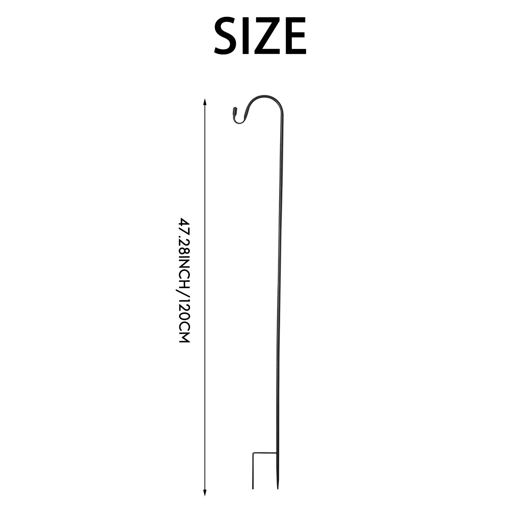 

BHBL Shepherd Hooks Rust Garden Stake Outdoor Metal Plant Stand Hanger Bird Feeder Pole 120X10X1cm China Mainland