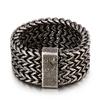 Retro rustfritt stål fiskeskala mesh båndring for menn kvinner unisex par smykker bryllup band navn graverbar