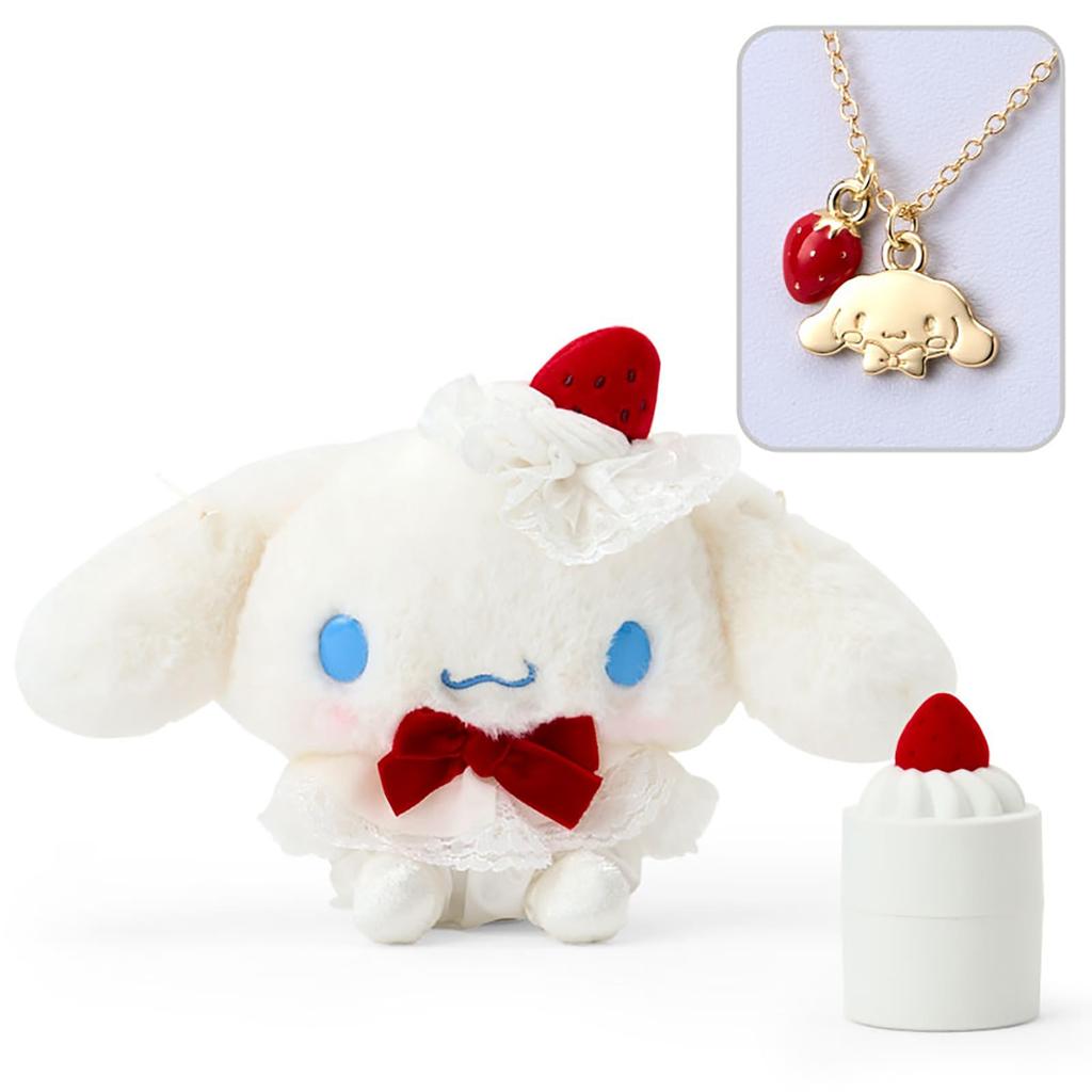 Sanrio Plush Toy Necklace Cinnamoroll Trinket Case Gift 391212 & (Shortcake)