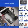 TLXT Flying Rain Waterfall Kitchen Sink Set
