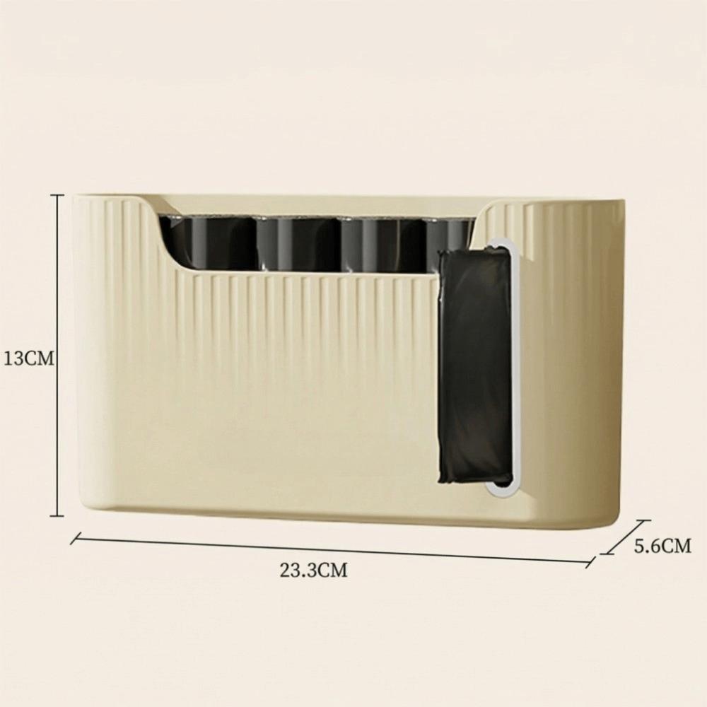 No Drill Adhesive Trash Bags Holder Large Capacity Trash Bag Container  Kitchen