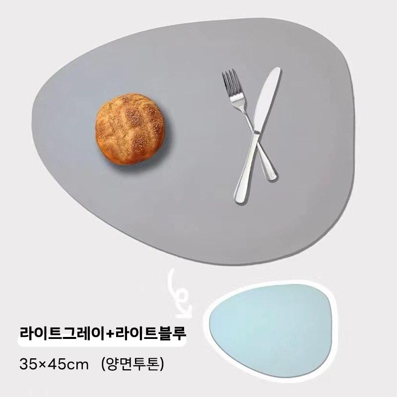 Nordic Style Tableware Pad Placemat Table Mat PU Leather Heat Insulation Non-Slip Simple Placemats Disc Coaster Placemat
