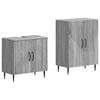 2 Piece Bathroom Cabinet Set HAARLEM Sonoma Grey