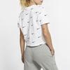 Nike Logo Print Short Sleeve T-Shirt Women Tops White CK4092-100