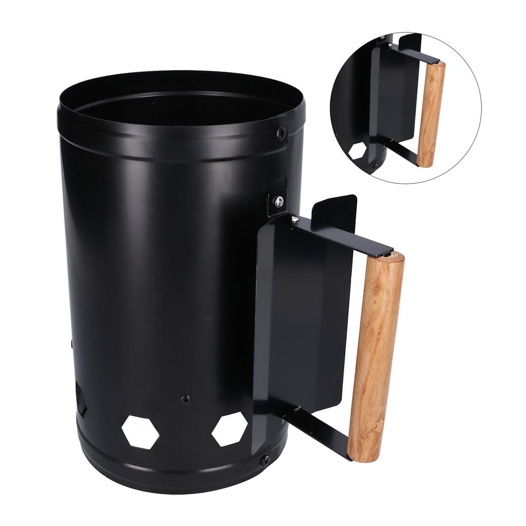 Chimney Starter Fast Ignition Safe Use Good Air Permeability Good Rust Resistance Charcoal Starter for BBQ Camping