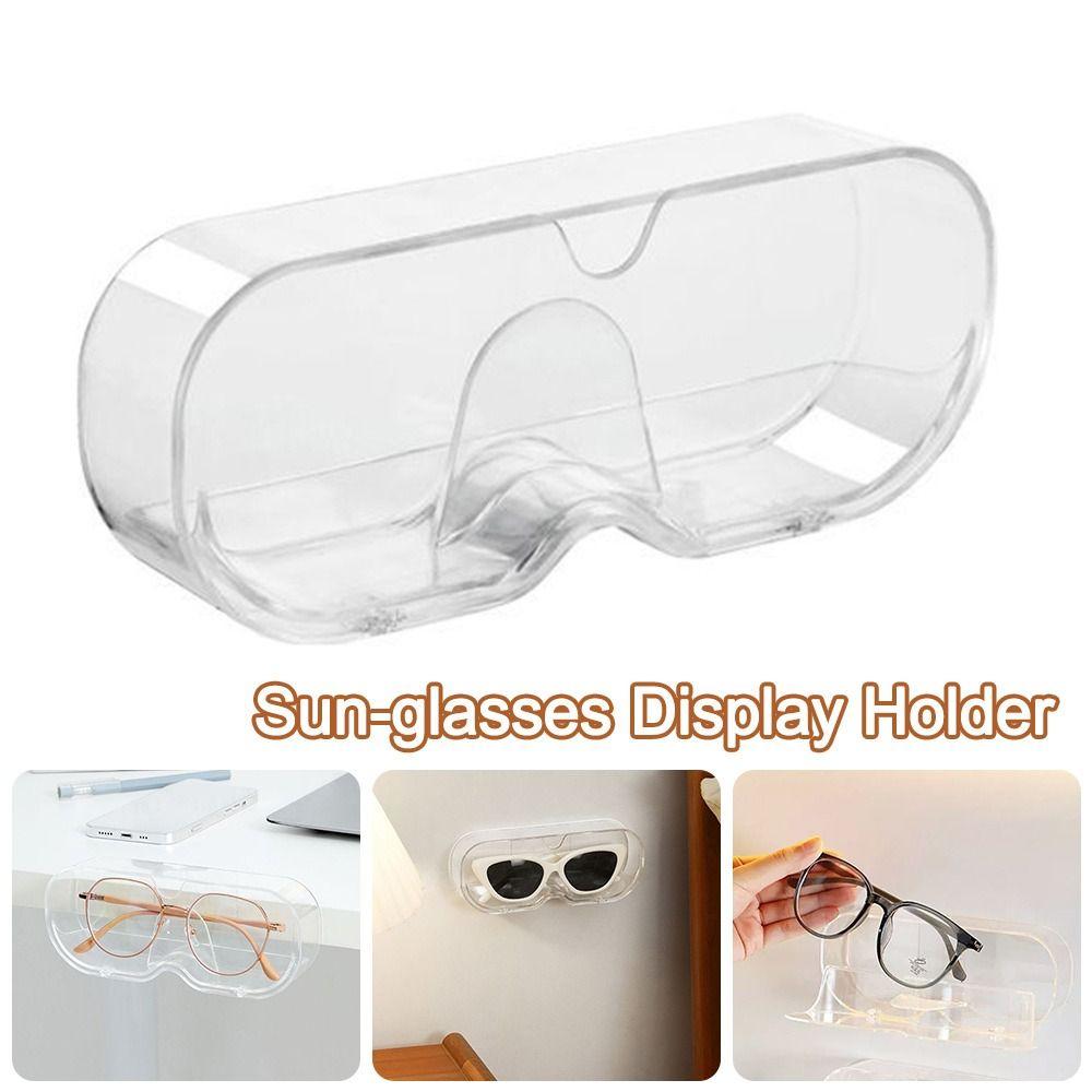 Punch-free Sun-glasses Display Holder Wall Mounted Eyewear Storage Box  Desktop Bathroom Bedroom