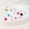 S925 Silver Diamond Round Ball Stud Earrings for Cartilage and Lobe Piercing
