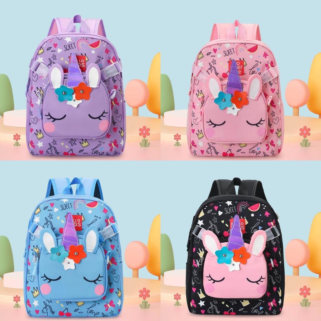 Cute Colorful And Childrens Nylon Backpack Ideal For Kindergarten With Detachable Bag