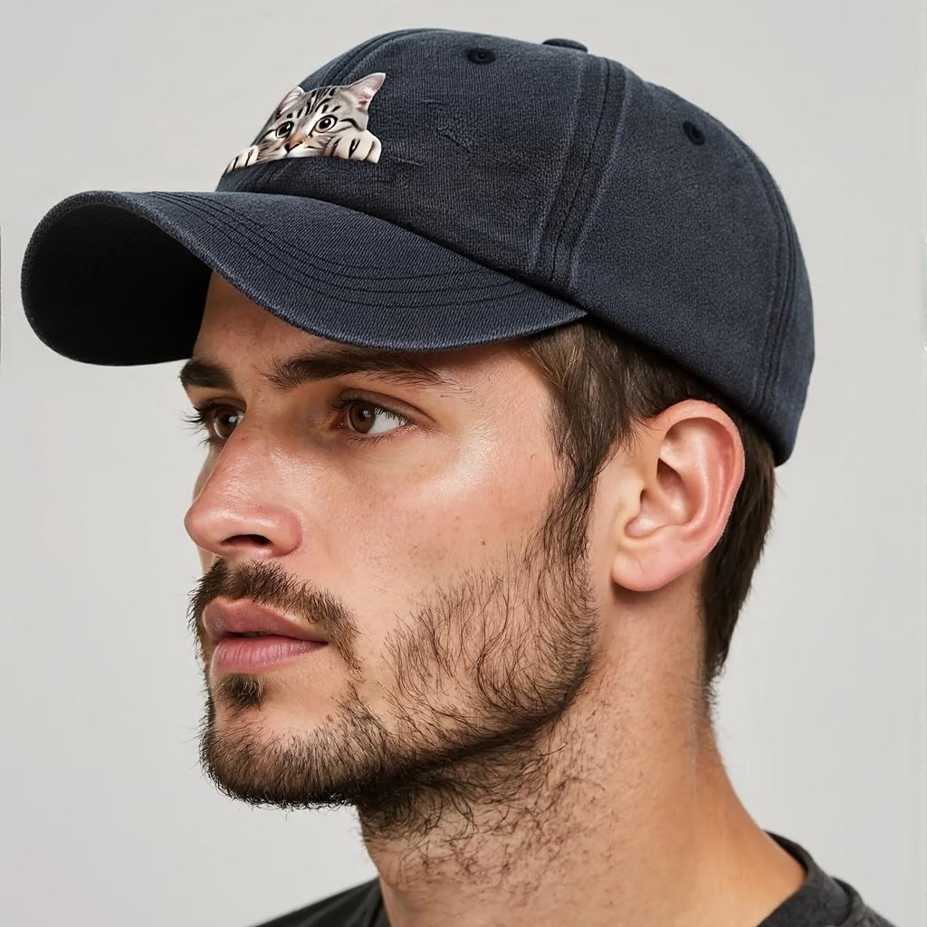 Fashion Washed Cotton Denim Baseball Caps Men Women Vintage Animal 3D Print Outdoor Sports Trucker Dad Hat Female Male Sun Hats
