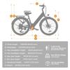 Hillmiles Milecity 1 26 Inch Electric Commuter Bike, 250W City EBike with 7 Speed, 36V 13Ah Removable Battery, Max 80km Range
