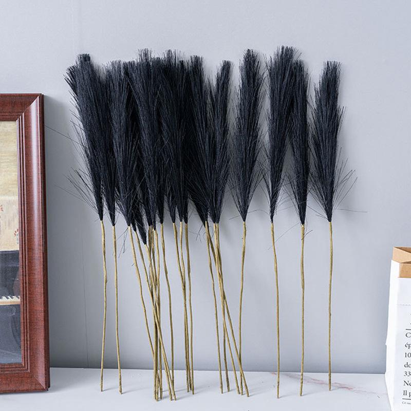 10pcs Faux Pampas Wedding Home Decoration Fake Plant Fluffy Silk DIY Reed Simulated Artificial Flowers Pampas Grass