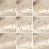 Metallic Turquoise Geometric Disc Anklet with Star and Butterfly Ornaments - Cold Temp Niche Style Accessories