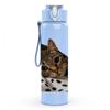 1PC Spotted Cat Lying Relax 750ml Color Plastic Sports Water Bottle Leakproof Flip Straw Lid Suitable for Sports Office Home Use