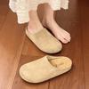 Spring and summer new casual platform slippers flat bottom one pedal bag head retro half slippers single shoes women