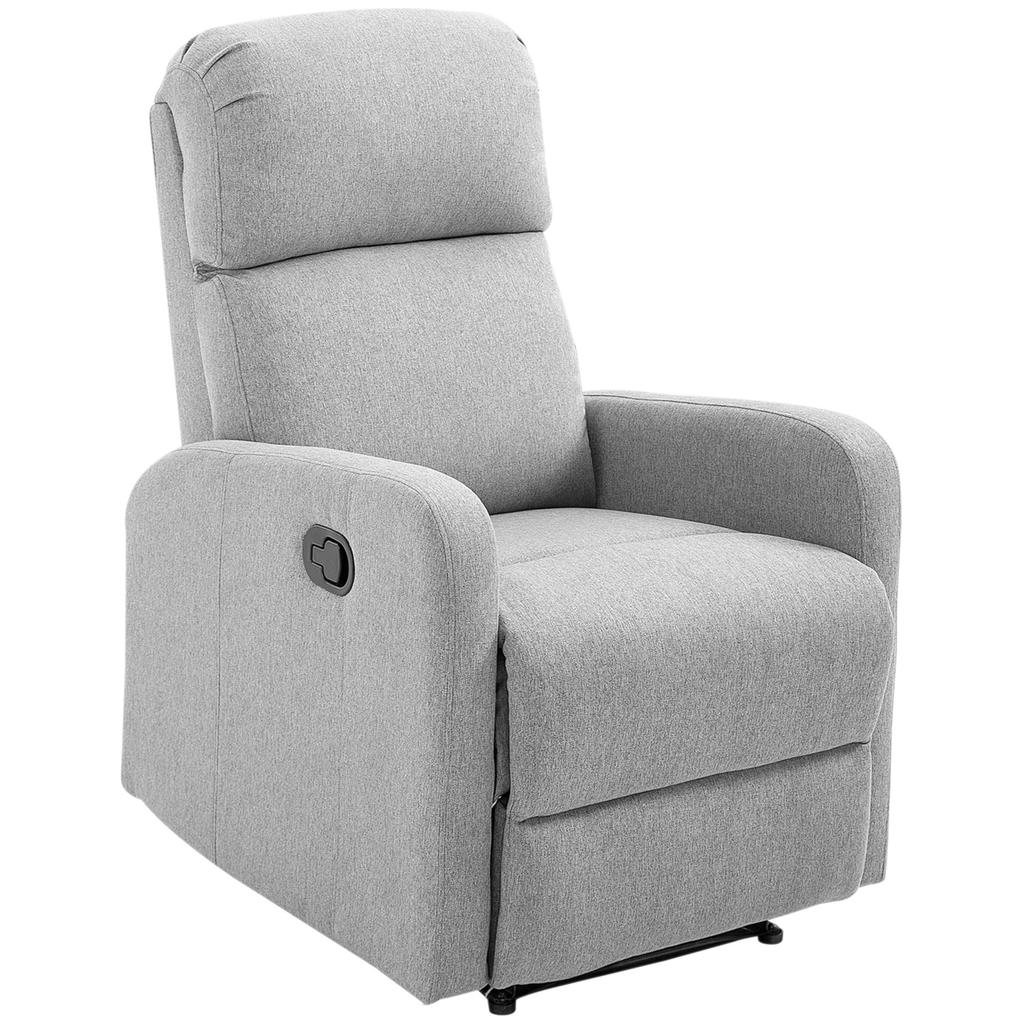 Reclining Relax Armchair Up To 168 Degrees With Footrest 67x83x107 Cm Gray