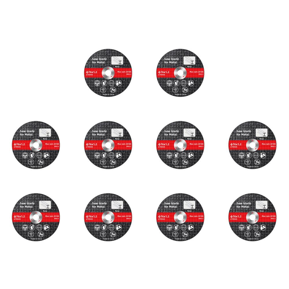 1-10PCS 76mm Metal Cutting Disc 10mm Bore Cut Off Wheel Angle Grinder Disc for Metal Stainless Steel Sanding Grinding Saw Blade