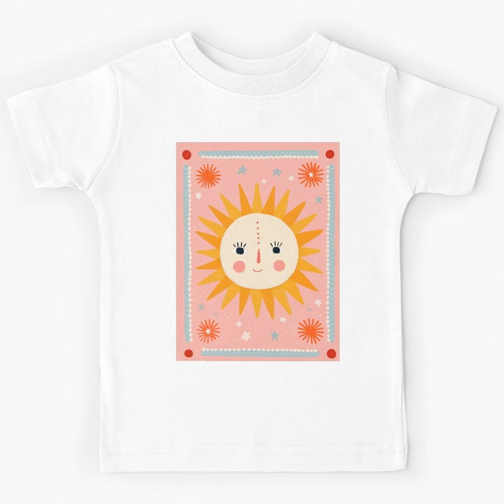 Boho Sun Face – Whimsical Celestial Nursery Kids T-Shirt 110