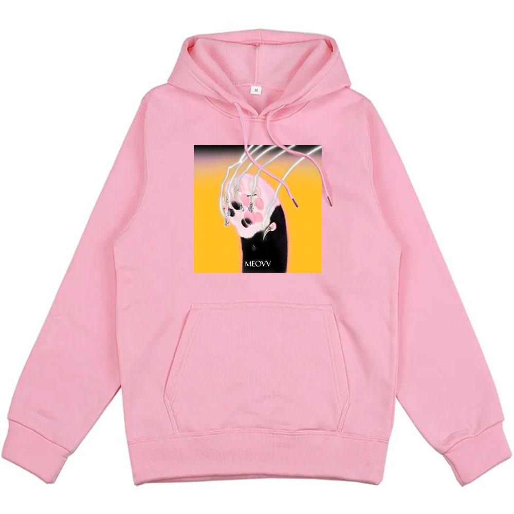 Kawaii Women Clothes Girls Band Meovv Meow Sweatshirts Winter Casual Warm Hooded Pullovers Moletom Cute Print Hoodies