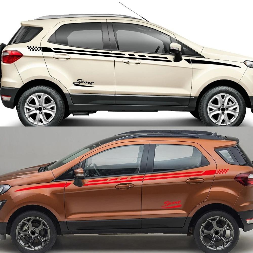 Car Sticker For Ford Ecosport Door Side Decals Kit Car Wrapping Vinyl Film Auto Waterproof PVC Sticker Car Accessories Exterior