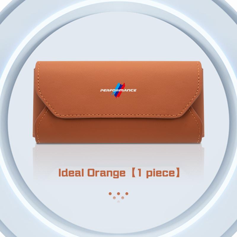 Leather Car Sunglasses Holder Glasses Case For BMW M M6 M2 M3 F32 E53 E60 E90 E91 E92 E93 F01 F30 G80 Visor Eyeglass Storage Box