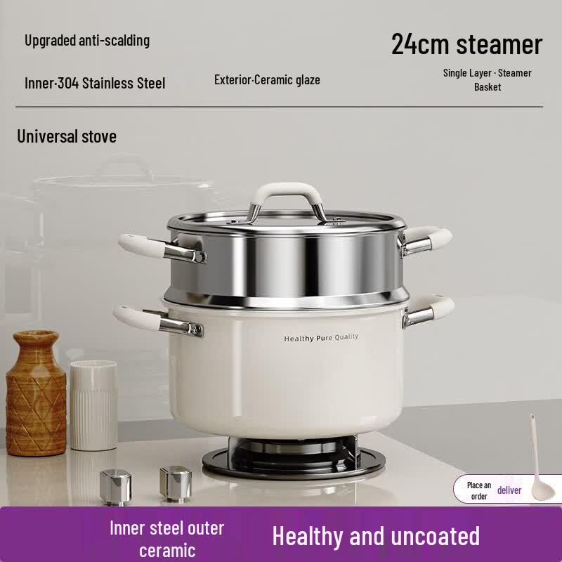 Qiwei Thickened 304 Stainless Steel Soup Pot
