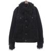 Rags McGREGOR Excellent Condition Rabbit Fur Corduroy Jacket for Men, Black, Size L, 211133604 Jacket L blackUsed
