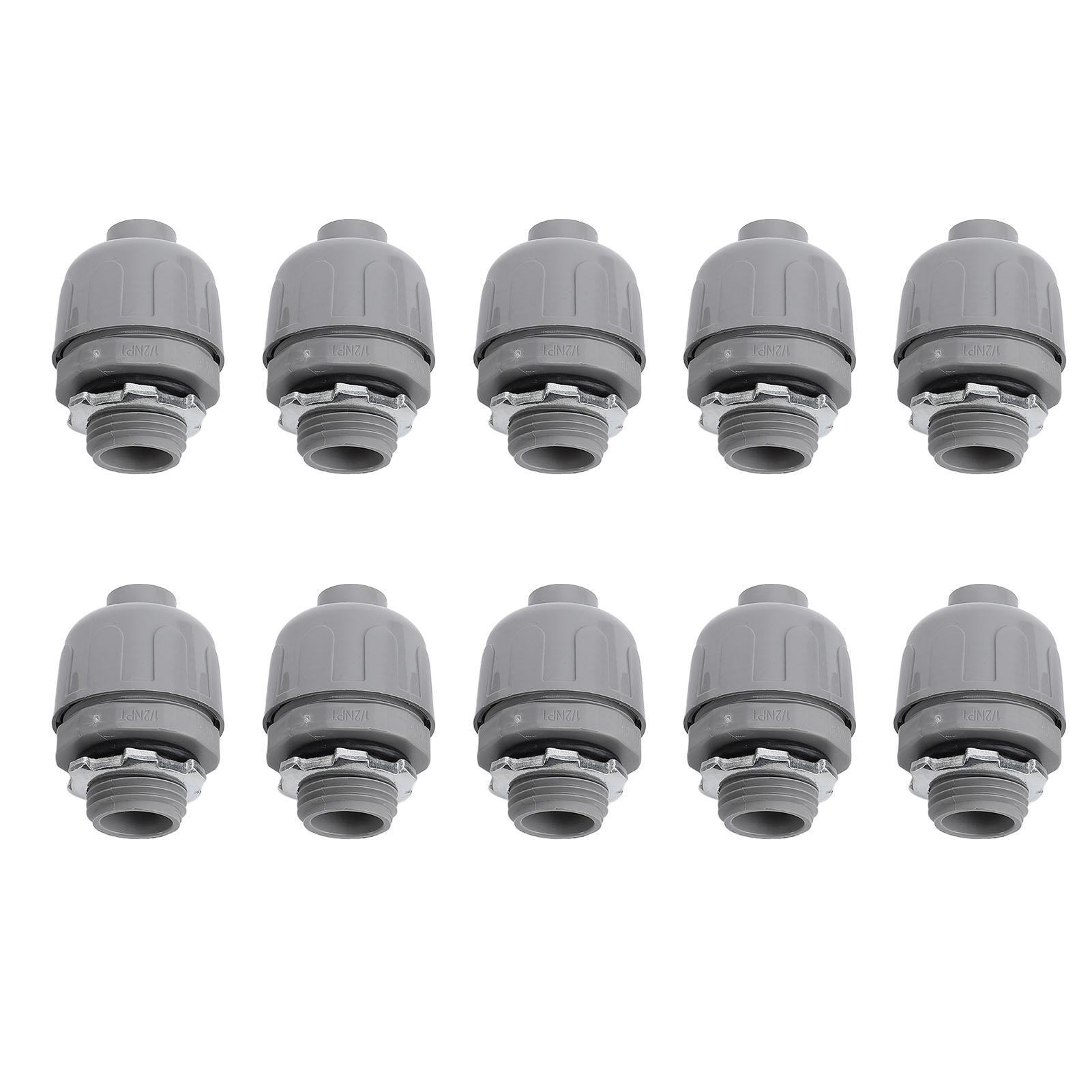 

10 Pcs Liquid Tight Conduit Connector 1 Inch NPT Nylon 6 Electrical Conduit Fitting for Home