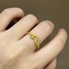 Xiaohongshu Zodiac Snake Ring - Women's Twisted Sand Gold Design for New Year 
