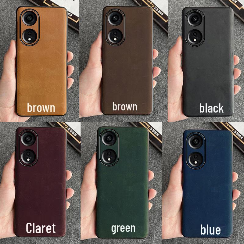 

OPPO A1 Pro Leather Case - Genuine Crazy Horse Leather Cover for A2Pro & A1 Vitality - All-Inclusive Protection A2 зелёный