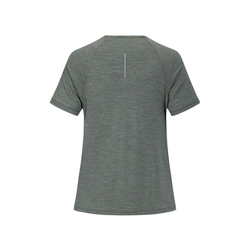 SALOMON Pl Rn Prem Wool Ss Merino Wool Breathable Moisture-Wicking Comfortable Crew Neck Pullover Short Sleeve T-Shirt Women T-Shirts Gray LC3078000