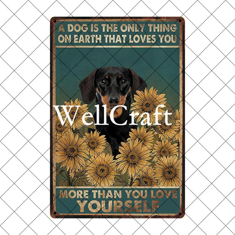 [ Wellcraft ] Pet I Am You Friend Dachshund Dog Bath Shop Wine  Art Metal Tin  Sign Wall  Poster Iron Painting Pub D-02 20*30 CM