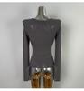 Korean Dongdaemun Slimming Sheer Bust-Enhancing Long-Sleeve Top