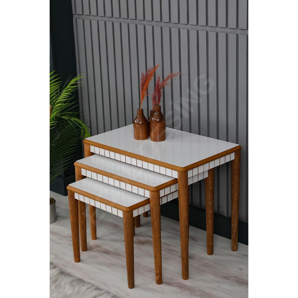 Luna Atlantic 3-piece Luxury Wooden Coffee Table