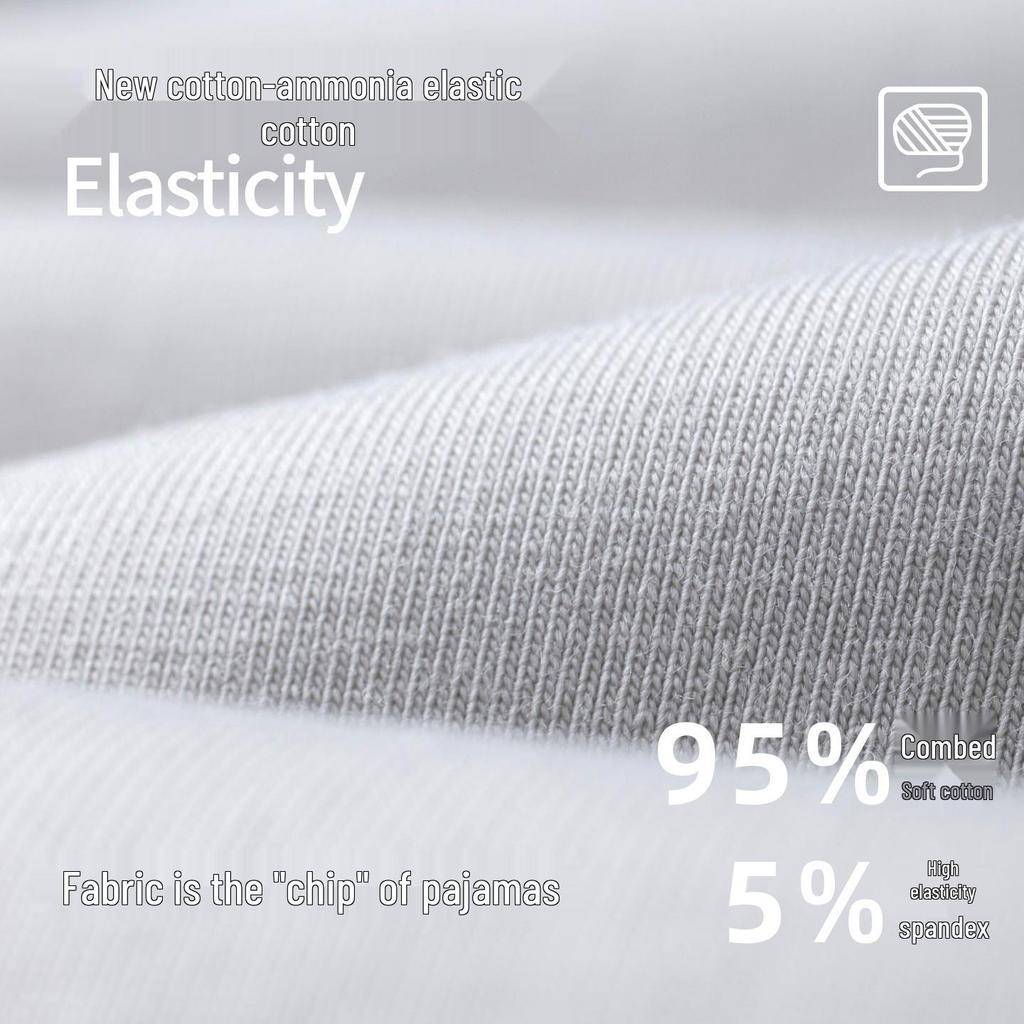 Lulu Cow 2025 Spring & Autumn Boys' Cotton Pajama Set - Long-Sleeved for Kids