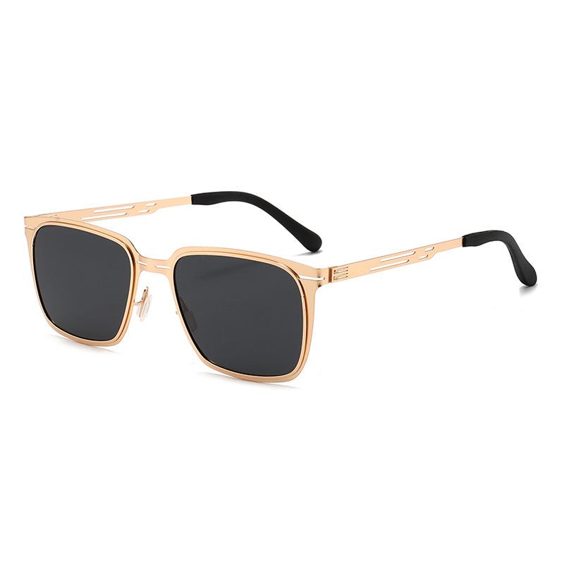 Men's Polarized Sunglasses: Lightweight Metal Frame, UV Protection, Versatile Everyday Wear