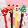 20pcs Christmas Gift Christmas Pen Hat Cubs Christmas Neutral 0.5 Black Student Neutral Pen Stationery