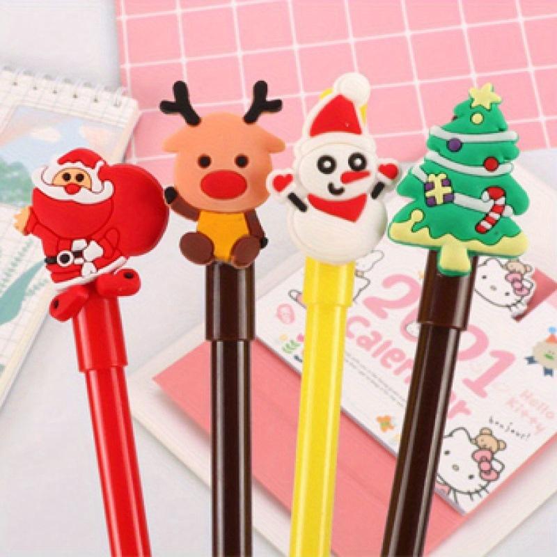 20pcs Christmas Gift Christmas Pen Hat Cubs Christmas Neutral 0.5 Black Student Neutral Pen Stationery