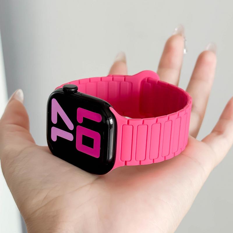 

Спортивный ремешок «Пион» для Apple Watch S9-S10, SE - Дышащий браслет S10 46mm: 44/45/49mm/1st-3rd Gen 42mm Compatible