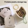 Simple PU Leather Jewelry Packing Bag Large Capacity Multi-layer Mini Cosmetic Bag Rings Organizer Travel